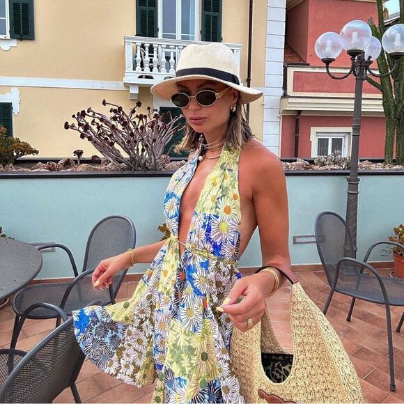 ZARA BLOGGER FAVORITE PRINTED SHORT DRESS - Picture 3 of 12